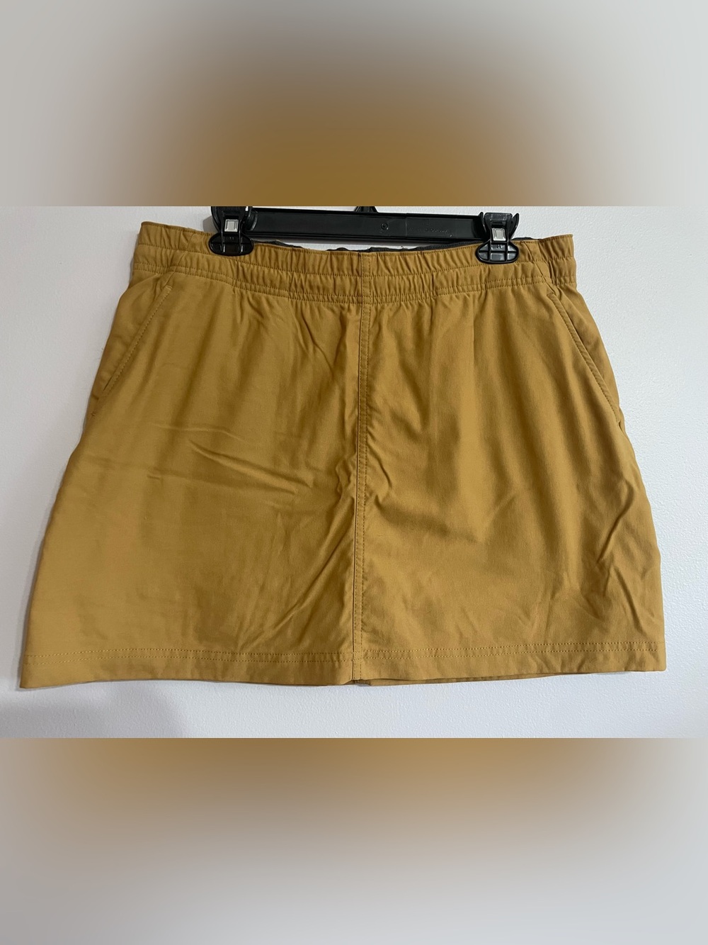 Prana Flat Front Skirt in Mustard Yellow